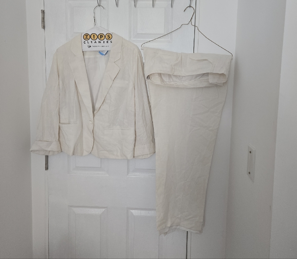 Womens Cream Blazer and Pants Set